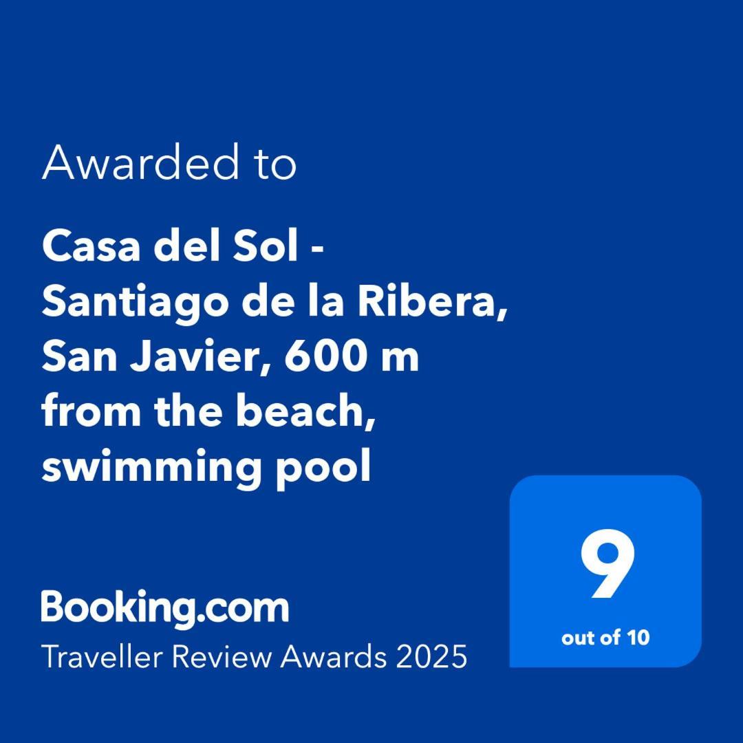 Casa Del Sol - Santiago De La Ribera, San Javier, 600 M From The Beach, Swimming Pool المظهر الخارجي الصورة